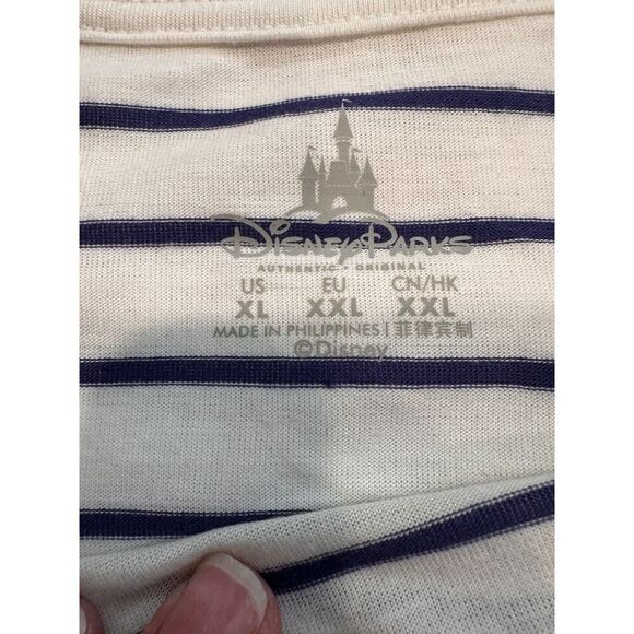 Disney Parks Blue White Striped Red Star Mickey Shirt Size XL - Picture 6 of 6